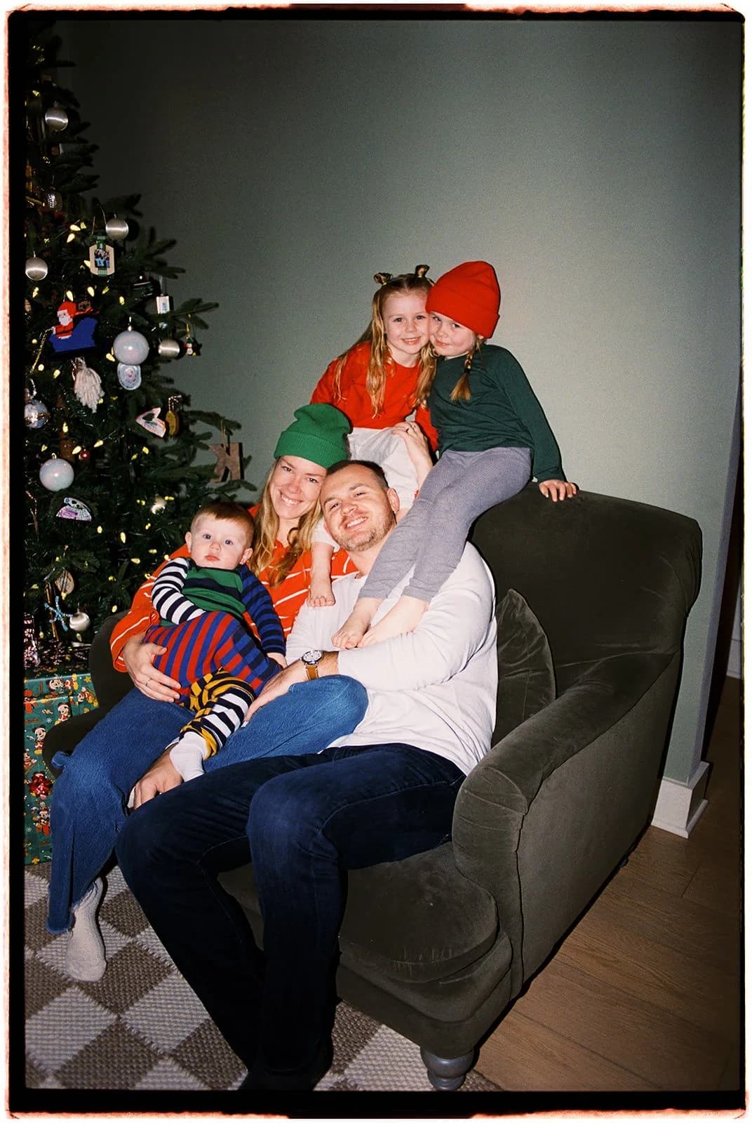 Christmas family photos on film