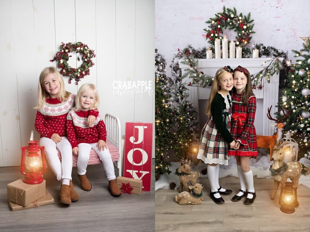 Christmas photoshoot styling