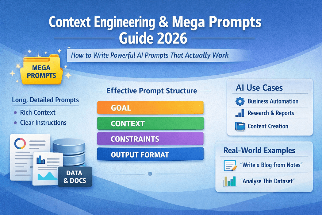 Context Engineering 2026: The Essential Guide to Mega Prompts for Powerful AI Outputs