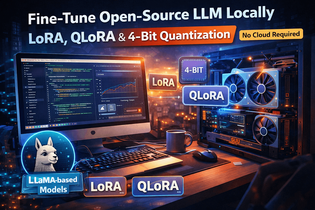 How to Fine-Tune an Open-Source LLM Locally with LoRA & QLoRA (No Cloud Required)