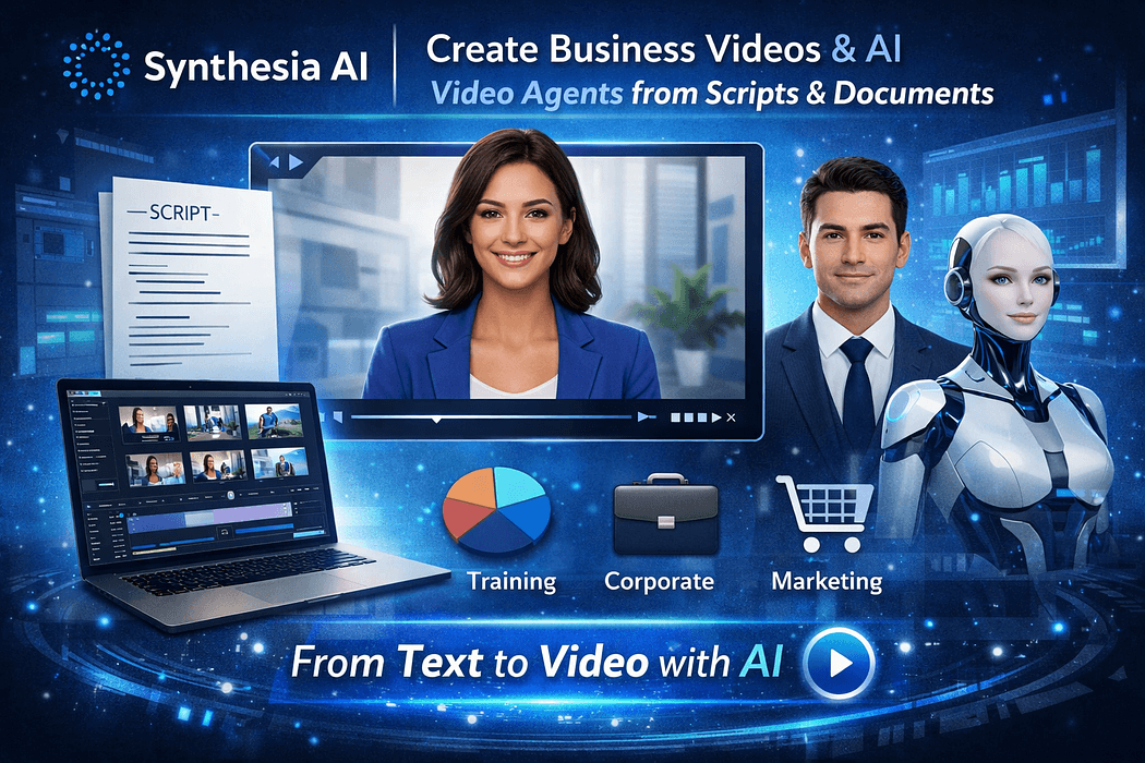 Synthesia AI: Create Professional Business Videos & AI Video Agents from Scripts and Documents