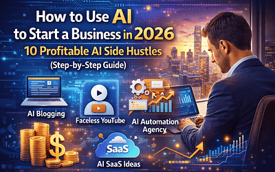 How to Use AI to Start a Business in 2026: 10 Profitable AI Side Hustles (Step-by-Step Guide)