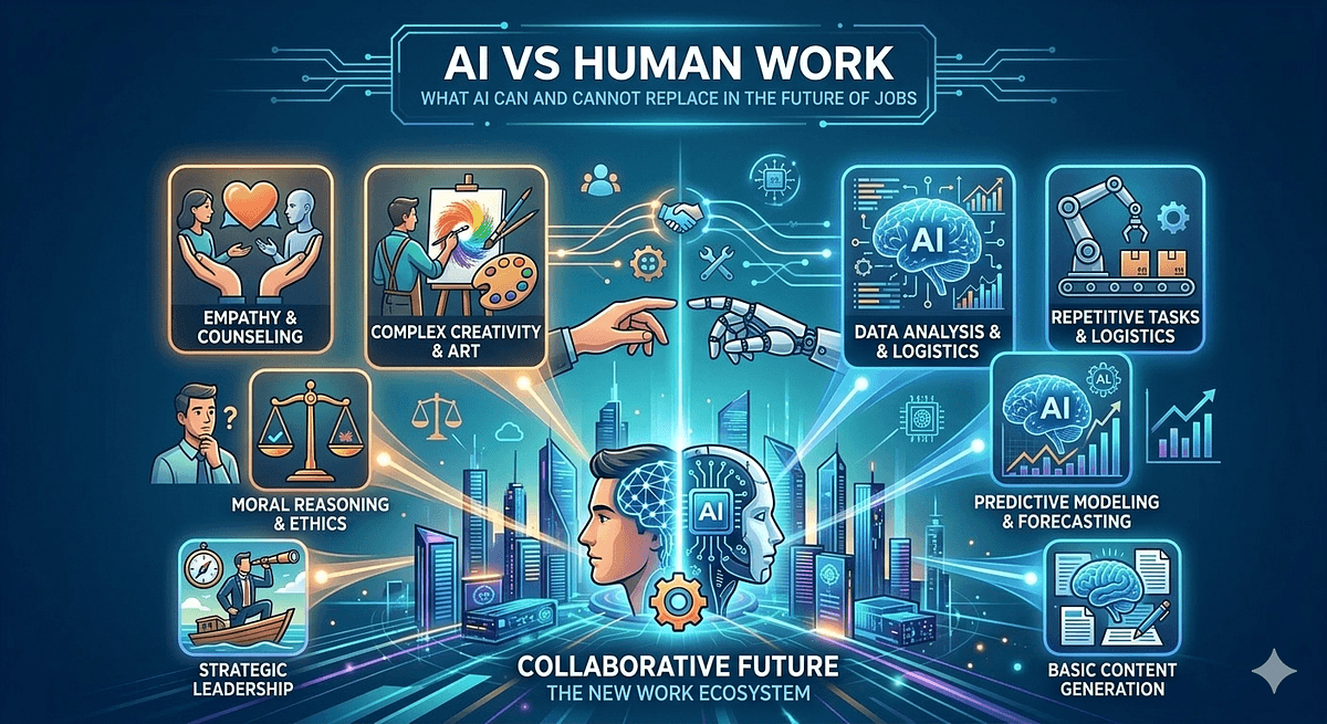 AI vs Human Work: What AI Can and Cannot Replace in the Future of Jobs